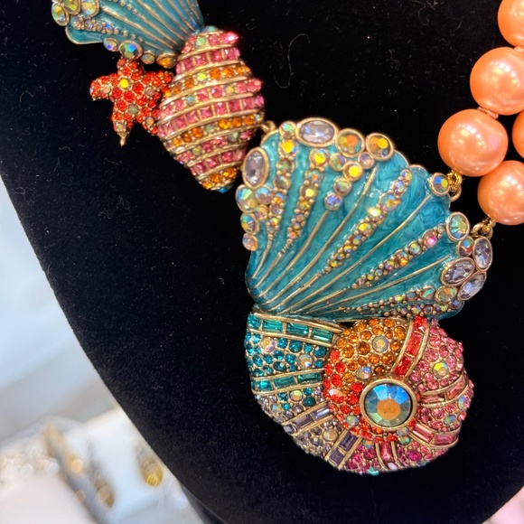 Heidi Daus Pink Pearls and Seashells Necklace - Picture 2 of 7